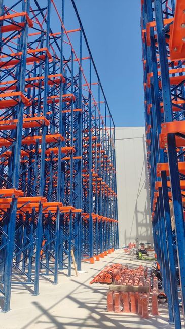 Asym-Ecosac-Piura: Suministro y montaje de Almacen Autoportante para cámara de Frío con 1,250 posiciones de racks acumulativo